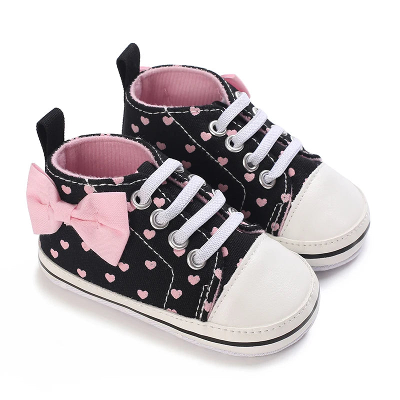 Fashionable and Cute Bow Solid Color Mary Jane Baby Girl Shoes Comfortable and Lightweight Non Slip Walking Shoes Suitable For