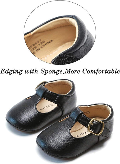 Soft Sole Leather Baby Shoes - Infant Baby Walking Shoes Moccasinss Rubber Sole Crib Shoes