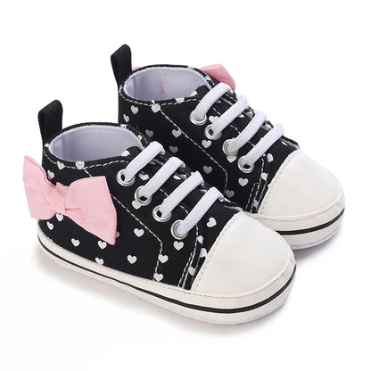 Fashionable and Cute Bow Solid Color Mary Jane Baby Girl Shoes Comfortable and Lightweight Non Slip Walking Shoes Suitable For